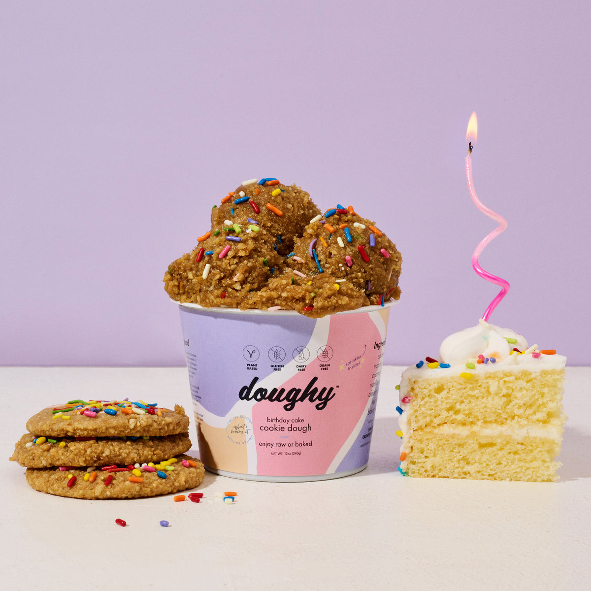 Birthday Cake Cookie Dough – Doughy